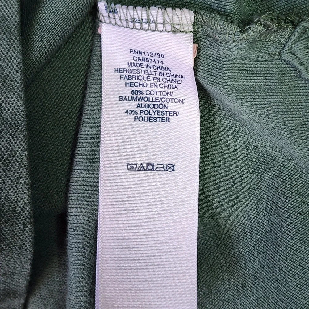 True Religion Polo Shirt Mens Large Green Short Sleeve Horseshoe Logo‎ Excellent